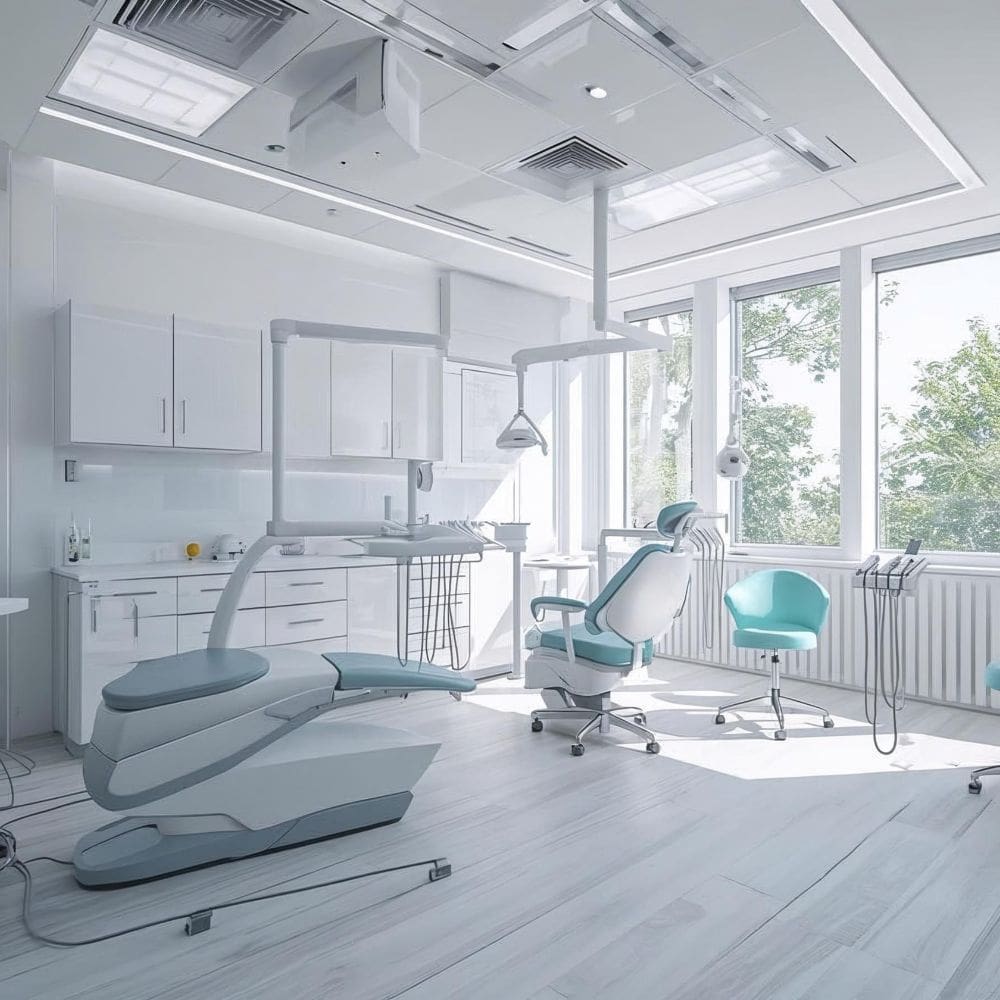 Clínica dental de lujo en Madrid con instalaciones modernas y atención premium.